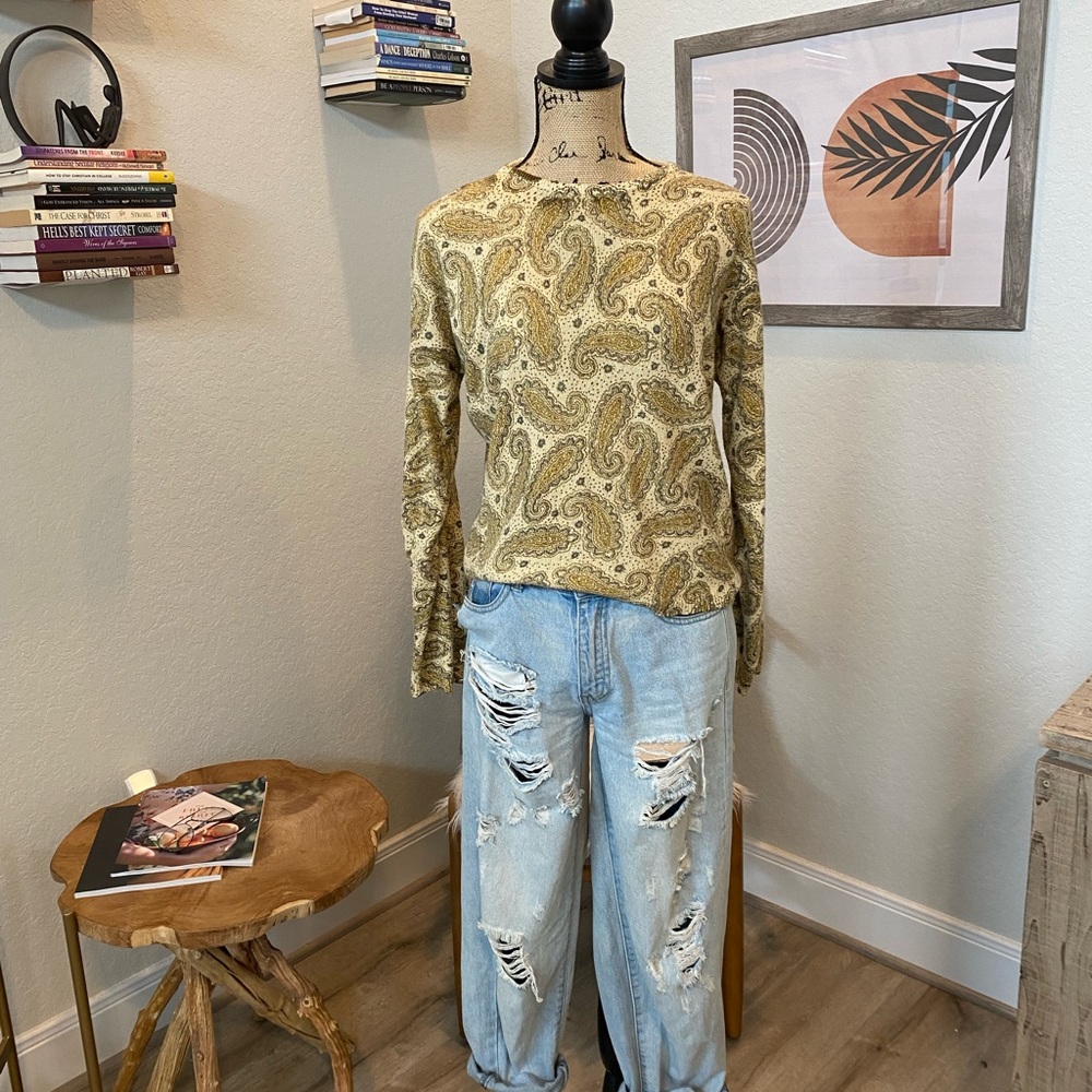 Anthro Paisley sweater